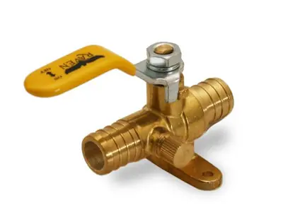 Everflow 807P001-NL 1 PEX Drop Ear Ball Valve with Drain Lead Free