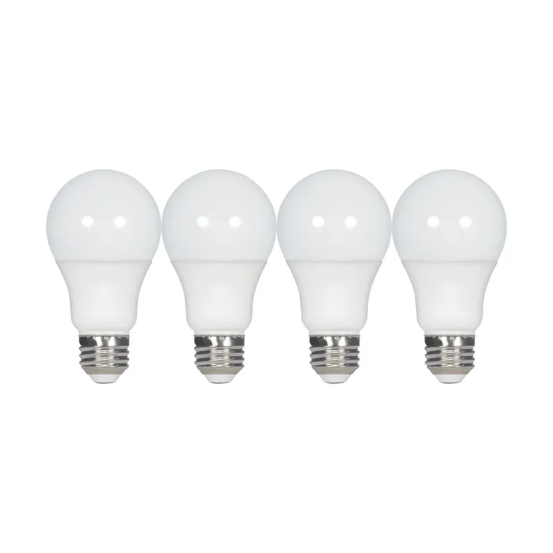 SATCO S39597 9.5 WATT A19 LED FROSTED 5000K 4-PACK