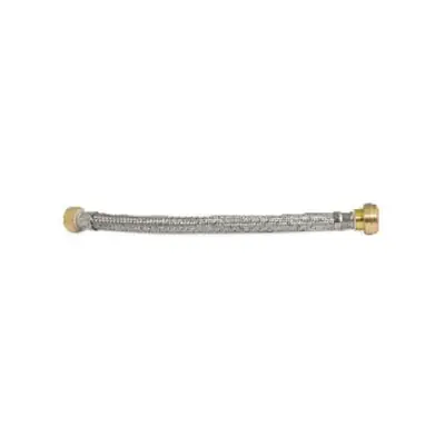 Everflow FTWC-B34-18C FLEXTRON FTWC-B34-18C 18 SS BRAIDED WATER HTR CONNEC 3/4 FIP x 3/4 PUSH IN NSF/cUPC