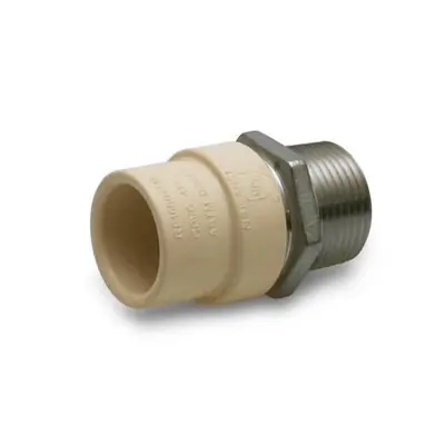 Everflow SSCPM034-NL 3/4 Stainless Steel Male X CPVC Adapter Lead Free