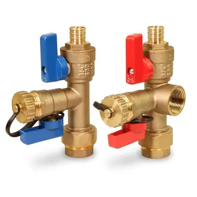 Everflow FTGV-ISO1-P-LF 1 PEX Hot & Cold Tankless Water Heater Isolation Valve Lead Free