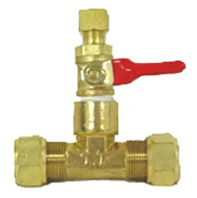 Everflow IMV78-NL Ice Maker/Humidifier Valve - 7/8 OD Comp / 3/4 Sweat End - 1/4 OD Ball Valve