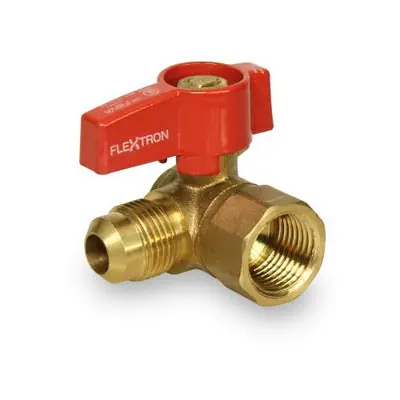 Everflow FTGV-38R12A 1/2 FIP x 3/8 Flare Angle Gas Ball Valve