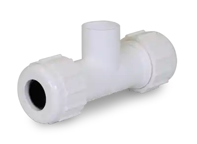 Everflow 375CT012 1/2 PVC Compression Tee Solvent Branch NSF Approved