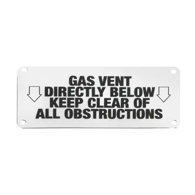 Everflow SIGN#2 RAVEN R1672 Clear-Warning Gas Notification Sign - plastic