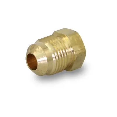 Everflow F39-12 1/2 OD Flare Plug Brass Flare Fitting