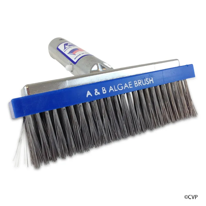 A & B Brush 5000 6 Metal Back Algae Stainless Steel 917
