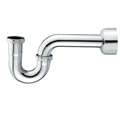 Everflow 12714-S 1-1/4 17G Tubular P Trap Less Cleanout CP With Box Escutcheon