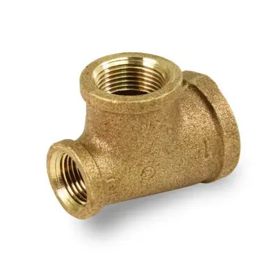 Everflow BRRT2121-NL 2-1/2 X 1-1/2 Reducing Tee - 2 Size Brass Lead Free