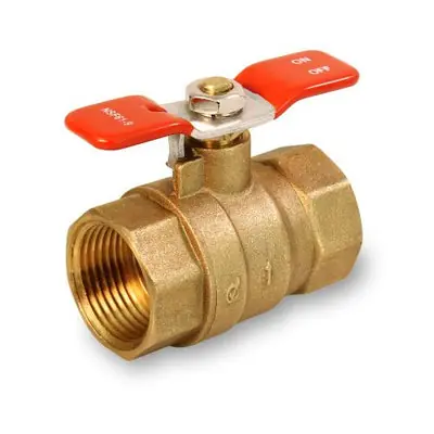 Everflow 615T001-NL 1 IPS Full Port Brass Ball Valve With T Handle Lead Free
