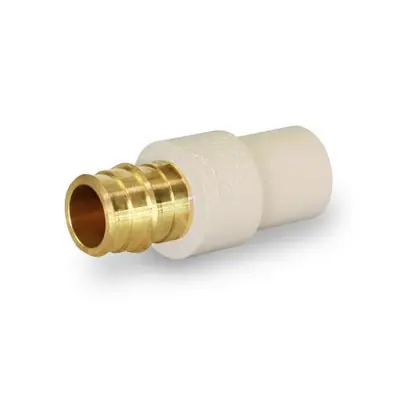 Everflow BRCPEF012-NL 1/2 Brass F1960 PEX X CPVC Socket Adapter Lead Free UPC Approved