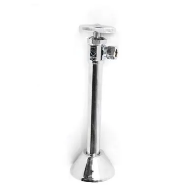 Everflow 74212PR-NL 1/2 SWT X 3/8 COMP Straight Stop with 5 Extension Tube Lead Free