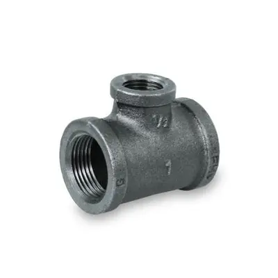 Everflow BMRT1403 1-1/4 X 1 Black Reducing Tee 2 Sizes