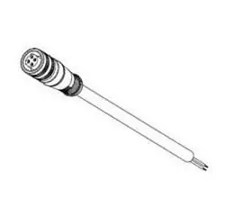 Molex 1200650471 805000A09M020 Single Ended Industrial Cordset - Female Straight Micro-Change (M12) to Pigtail, 5 Poles, 22 AWG