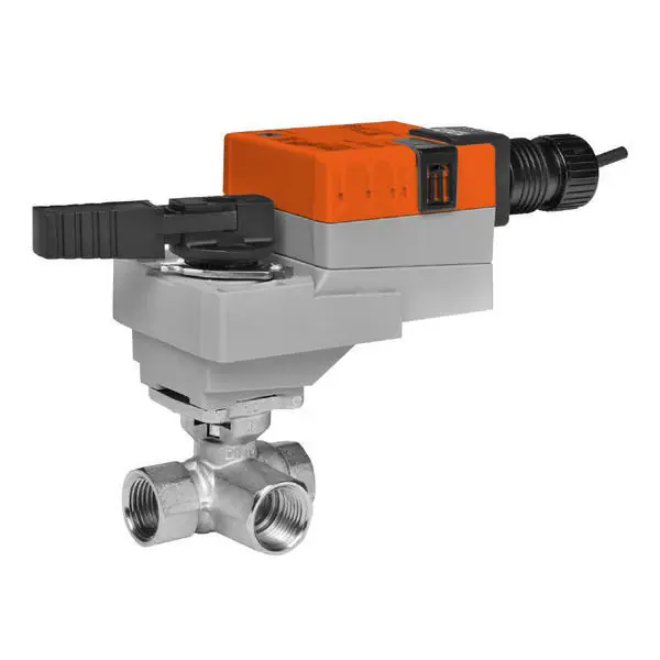 Belimo B315L+LRB24-3 Ball Valve Assembly 3 Way 1/2 in NPT