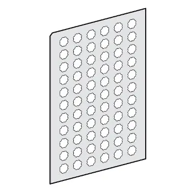 Schneider Electric ZBY1146 Harmony XB4, Harmony XB5, sheet of 66 self adhesive marked legends with marking O