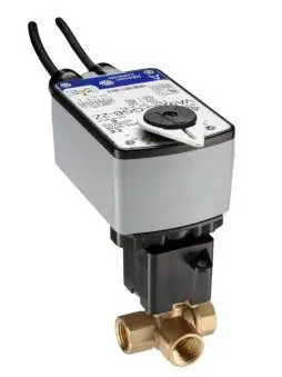 Johnson Controls VG1845CPH923BUA Ball Valve Assembly, 3 Way, 1 in.