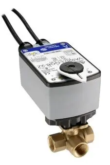 Johnson Controls VG1845CP+943AGA Ball Valve Assembly, 3 Way, 1 in.
