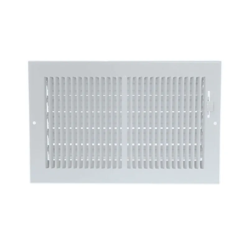 HART & COOLEY 010821 661 Series Steel Two-Way Sidewall / Ceiling Register, MS Damper, Bright White, 12 x 4