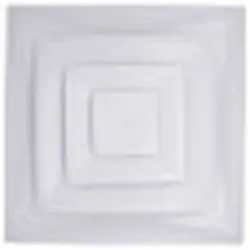 Hart & Cooley 050512 FPD3 Series Steel T-Bar Fixed-Pattern Diffuser, 4-Way, 3 Cone Design, Bright White, 12