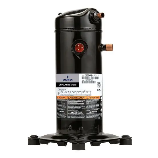 Copeland ZB08KAE-TF5-818 Scroll Compressor Refrigeration 8220 BTU/+20F POE 208/230/3 R134a, R404A, R407A, R407C, R407F, R448A, R449A, R507