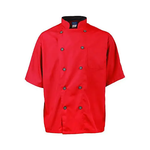 KNG Active Chef Coat Lg Mens Red Slate SS 2124RDSLL for Mavrik 2124RDSLL
