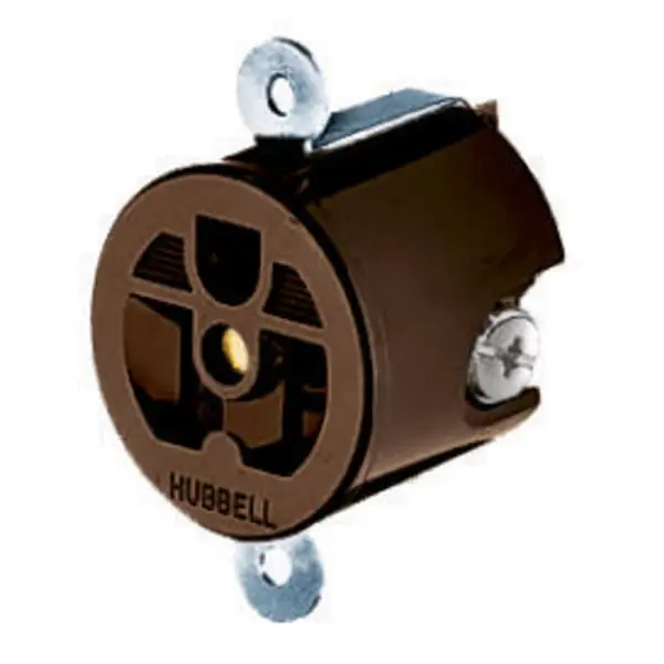 Hubbell Wiring HBL5358 Panel-Mount Receptacle 20A 125V Single Pack