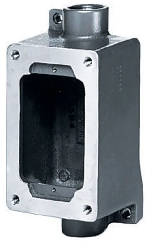 HUBBELL WIRING SWB5 SPLICE BOX 1-G FEEDTHRU 3/4 INCH HUB