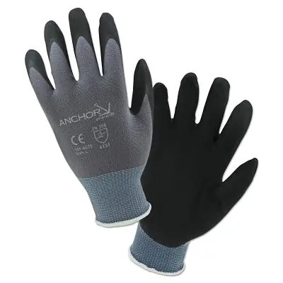 Anchor Brand 101-6070-M Anchor Blk Microfoam Nitrile 15 GA Gray Med