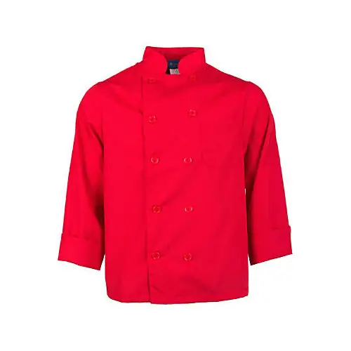 KNG M LW Chef Coat Red Long Sleeve 2577REDM for Mavrik 2577REDM