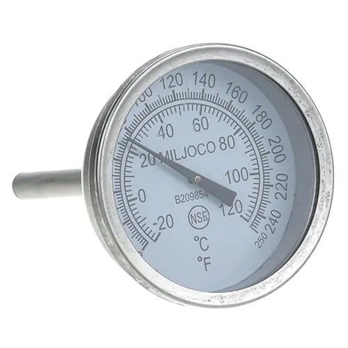 Thermometer D/W 0-250 for Mavrik  621103
