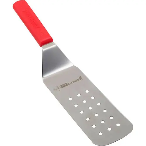 AllPoints 97728 8x3in Perforated Turner Sani-Safe Red Handle