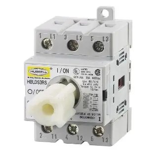 Hubbell HBLDS3RS HWD Standard Rotary Disconnect Switch 30 A Connectors