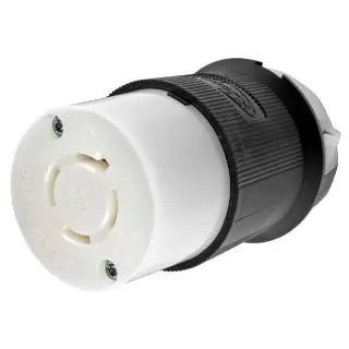 Hubbell Wiring Device-Kellems HBL2413 Female Heavy Duty Insulated Grounding Connector 125/250 VAC 20 A NEMA L14-20R