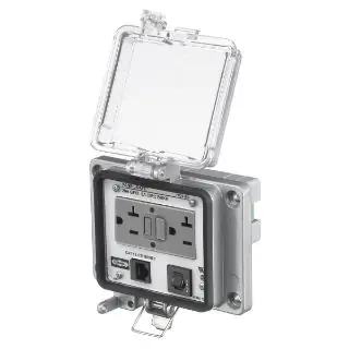 Wiring Device-Kellems PR205EB HWD Plug-In Standard Screw Mount Signal and Control Combination Outlet 125 V 20 A NEMA 12/4