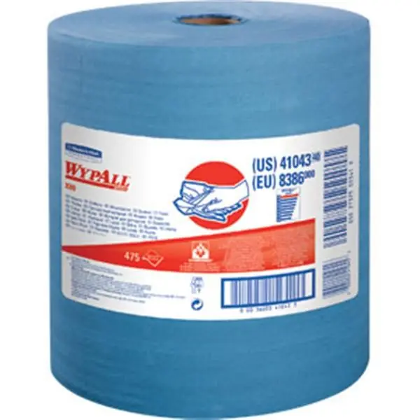 Kimberly Clark Professional 41043 WypAll X80 Towels Jumbo Roll 12 1/2 x 13 3/8 Blue