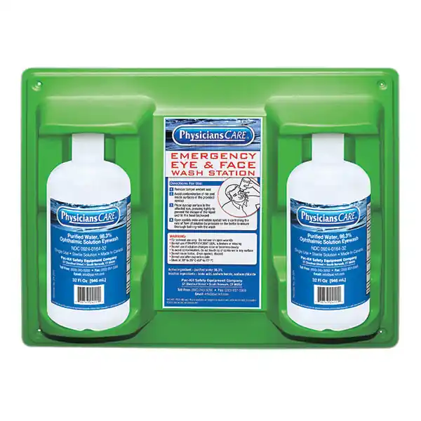Physicians Care 24-300 Eyewash Station Double Bottle 32 oz Replacement MPN