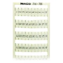 WAGO 209-766 WSB Marking System Vertical Marking (2X) White
