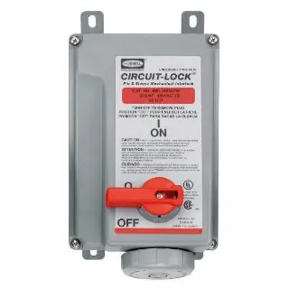 Wiring Device-Kellems HBL460MI7W HWD 3-Phase Female Grounding Heavy Duty Non-Fusible Standard Mechanical Interlock 480 VAC 60 A