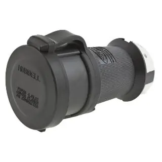 Hubbell Wiring Device-Kellems HBL2723SW Heavy Duty Grounding Cord Mount Watertight Locking Connector 250 VAC 30 A L15-30R