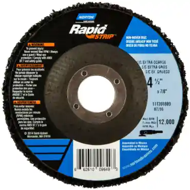 Norton 66261009649 Bear-Tex Rapid Strip Silicon Carbide Extra Coarse Grit Non-Woven Depressed Center Disc