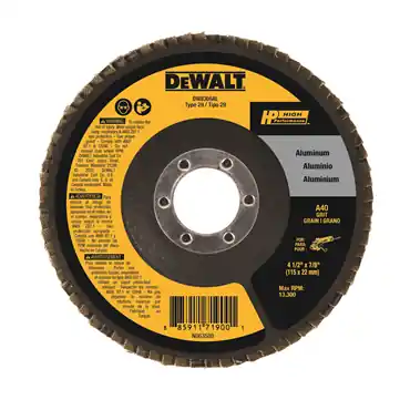 DeWalt DW8306AL Aluminum Flap Disc 4.5IN x 7/8IN 40GRIT