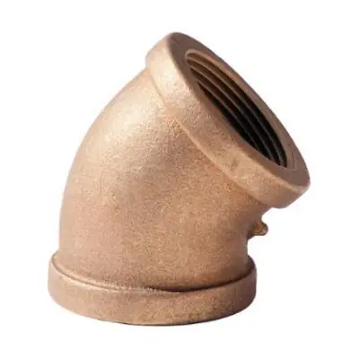 Merit Brass XNL102-32 45 deg Pipe Elbow, 2 in Nominal, FNPT End Style, 125 lb