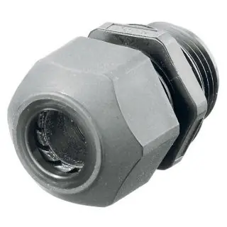 Hubbell Wiring Device-Kellems SEC75GA HWD European Style Low Profile Non-Metallic Standard Straight Cord Connector