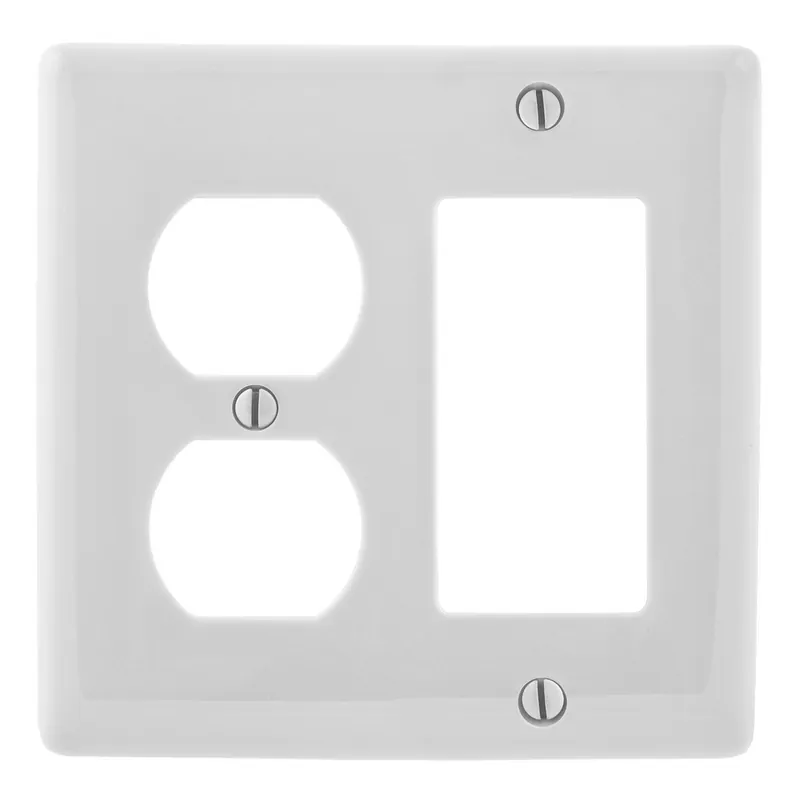 Hubbell Wiring Device-Kellems NP826W wiring device-kellems 2 gang combination wall plate