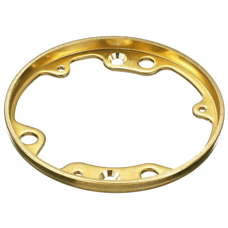 Hubbell S5016 4.19 Inch Round Brass Cover Frame