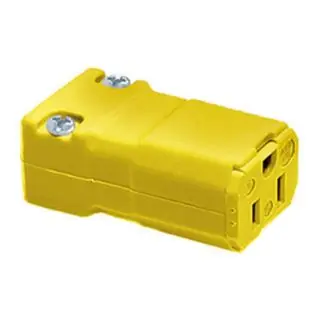 Hubbell Wiring Device-Kellems HBL5969VY HWD 15A 125V Valise Yellow Nylon Connector Body