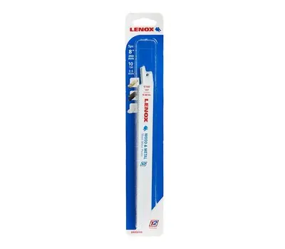 Lenox 20580 8 in. 10 TPI Bi-Metal Reciprocating Saw Blade, Pack of 5