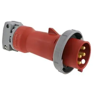 Hubbell Wiring Device-Kellems HBL430P7W HWD 3-Phase Grounding Male Non-NEMA Portable Standard Watertight Cord Mount Pin and Sleeve Plug 480 VAC
