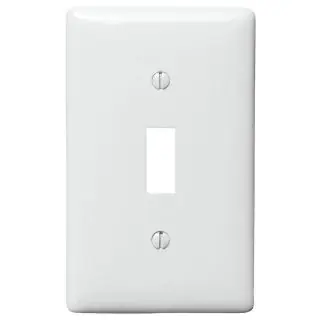 Hubbell Wiring Device-Kellems NP1W HWD Wall Plate Standard 1 Gang Toggle Switch Replacement NP1W